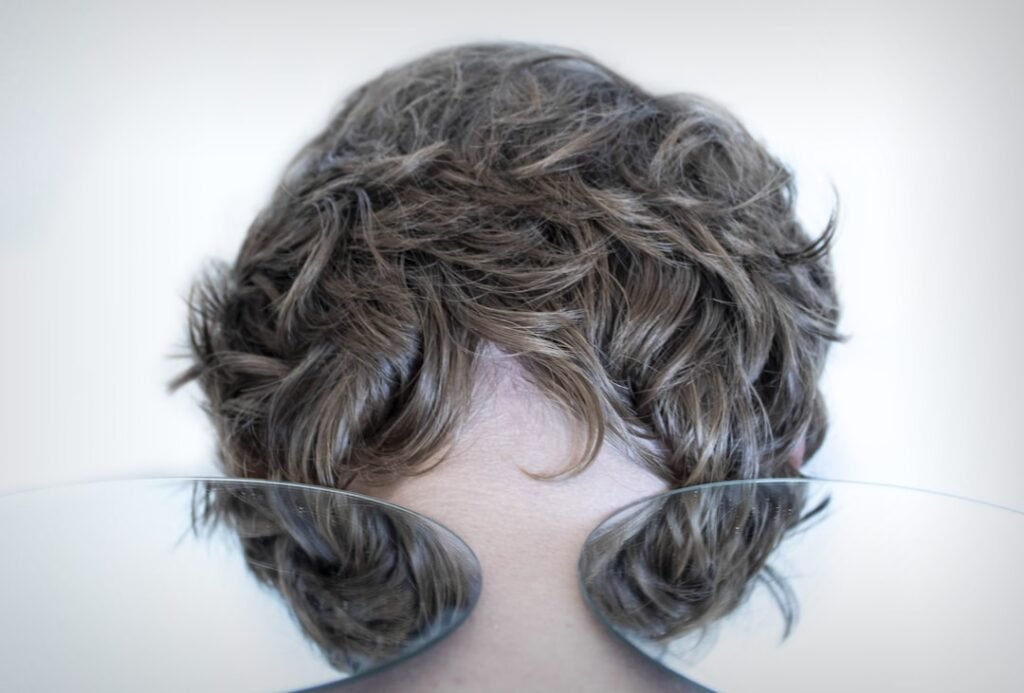 Photo hair thickening